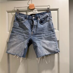 Blue Denim Cutoff Shorts Rails high rise Bermuda